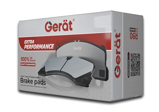 Тормозные колодки Gerat BPR078PG (задние) Low-metalic